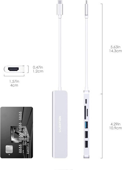 LENTION USB C Hub with 100W Charging, 4K HDMI, Dual Card Reader, USB 3.0 & 2.0 - Image 9