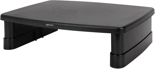 Amazon Basics Height Adjustable Rectangular Computer Monitor Riser Desk Stand by AmazonBasics