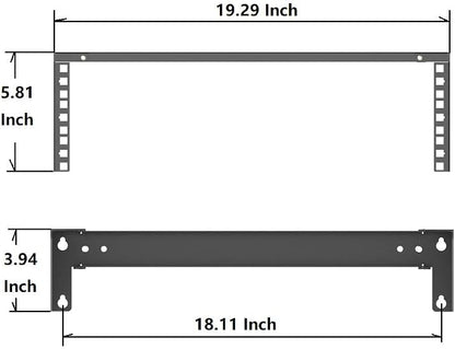 JINGCHENGMEI 3U Vertical Wall Mount Patch Panel Bracket -Steel Networking - Image 4