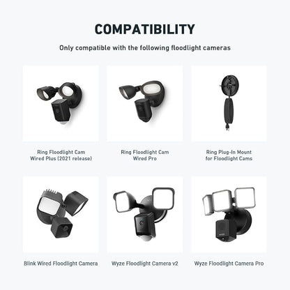 Holicfun Eave Mount for Ring Floodlight Cam Wired Plus/Pro, Blink Wired - Image 6