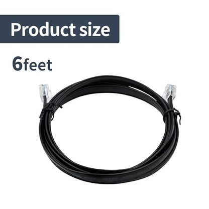 RJ12 Cable 6 feet Telephone Line Cord - Image 7