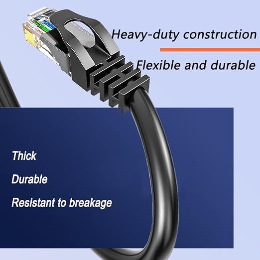CAT6 Ethernet Cable 20FT 23AWG High Speed 500MHz 10Gbps Transmission Speed - Image 6