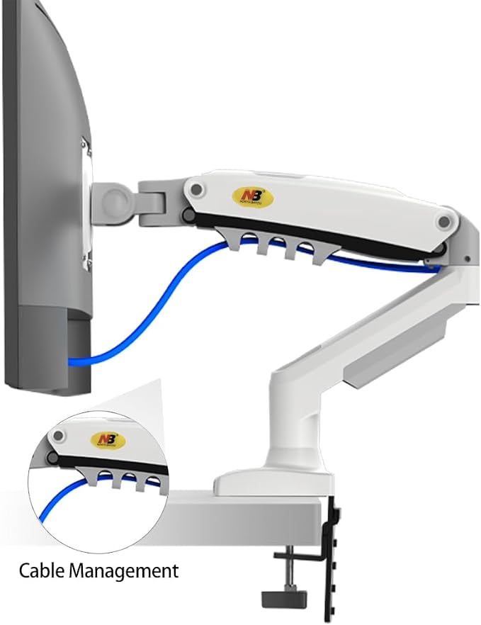 NB North Bayou Dual Monitor Desk Mount Stand Full Motion Swivel Computer - Image 5