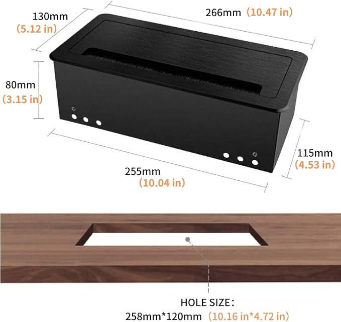 ZESHAN Cable Cubby Conference Table Power Box - Image 4