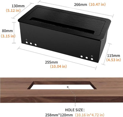 ZESHAN Cable Cubby Conference Table Power Box - Image 4