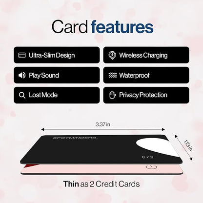 SPOTMINDERS Apple MFi Certified Wallet Tracker 2-Pack Black & Pink Travel Pack - Image 8
