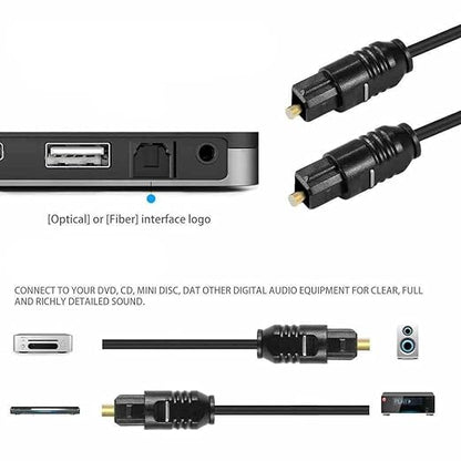 Replacement 6FT Digital Fiber Optical Audio Toslink Cable - Image 3