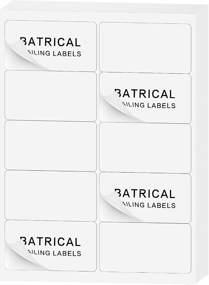 Batrical 2" x 4" Shipping Labels, 1000 Labels, Matte Finish, 10 per Sheet - Image 7