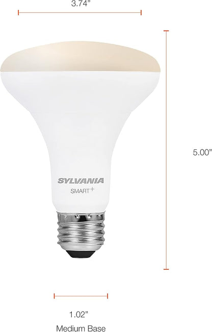 Sylvania WiFi LED Smart Light Bulb, 65W Equivalent Dimmable Soft White BR30 - Image 6