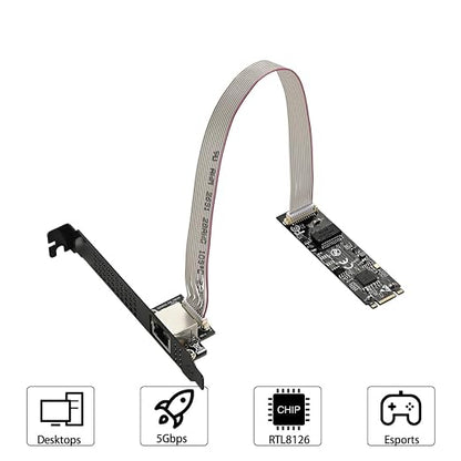 IO CREST M.2 M-Key PCI-e 3.0 Interface Single Port 5.0 Gigabit Ethernet Modules - Image 6