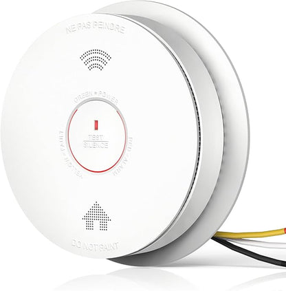 SITERWELL Hardwired Interconnected Smoke Detector Carbon Monoxide Detector Combo by SITERWELL