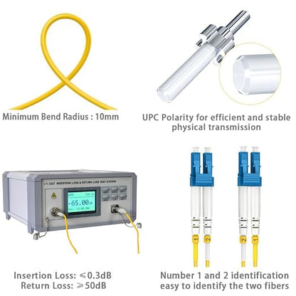 0.2m OS2 LC to LC Single Mode Fiber Patch Cables, Options 0.2m~305m, SM - Image 5