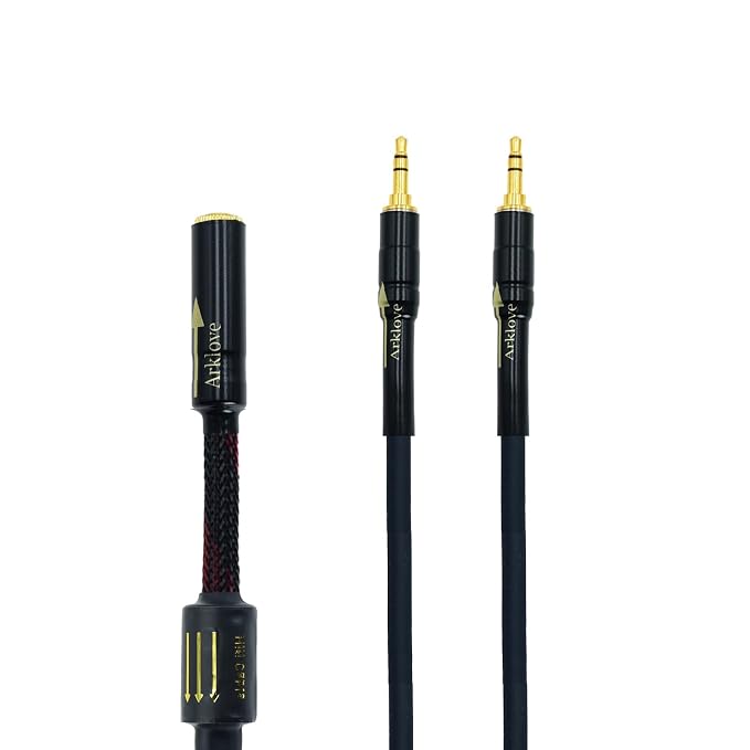 Arklove 2ft Shielded 1/8" aux Input 3.5mm Female to 2X 3.5 Output Splitter by Arklove