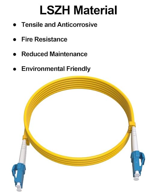 5 Pack OS2 LC to LC Fiber Patch Cable, SingleMode Duplex 1G/10GB Fiber Optical - Image 8