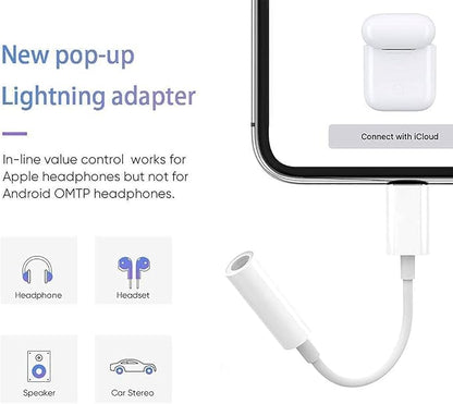 Apple MFi Certified 2 Pack Lightning to 3.5mm Headphone Aux Audio Jack Adapter - Image 2