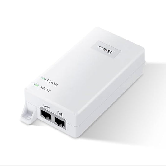 Gigabit PoE++ Injector 60W IEEE802.3bt/at/af Compliant, Supplies 15.4W or 30W by PROCETPOESystem