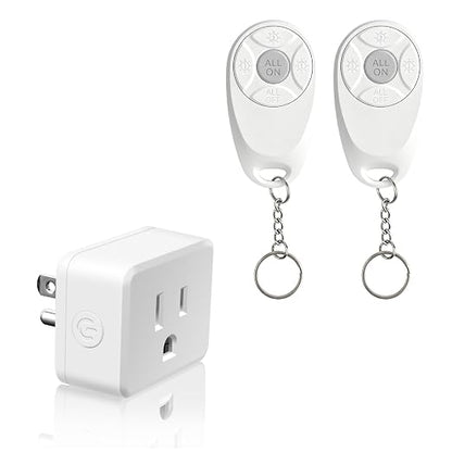 Greencycle Remote Control Outlet, 2 Wireless Light Switches and 1 Outlet Plug by greencycle