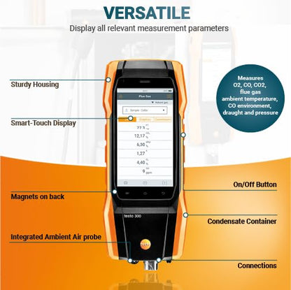 testo 300 Combustion Analyzer HVAC Kit - Image 5