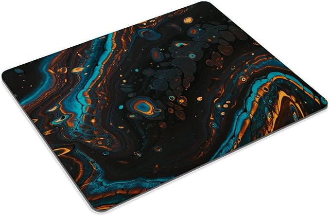 Green White and Black Marble Mouse pad Customized Mousepad Non-Slip Rubber Base - Image 2