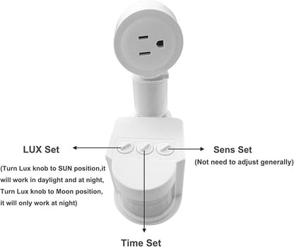 Plug in Motion Sensor Outlet Light Control, Indoor Motion Sensor Switch Plugs - Image 6