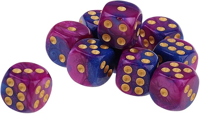 Yiotfandoll 20PCS Polyhedral Dice D6 Dice 16mm Acrylic 6 sided Dice Game Dice - Image 6
