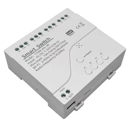 4 Channel Smart WiFi RF Bluetooth Wireless Dry Contact Relay Switch Module by MHCOZY