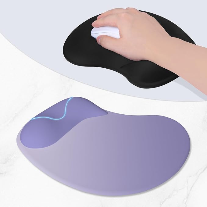 ITNRSIIET Ergonomic Mouse Pad, Cushioned Gel Wrist Rest, Non-Slip Base - Image 3