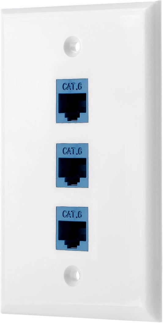 Cat6 Keystone Ethernet Wall Plate Female to Female by POKIVIR