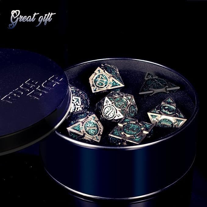 RULE DICE DND Metal Dice Set, D&D Dungeons and Dragons Dice, D and D Dice Set - Image 4
