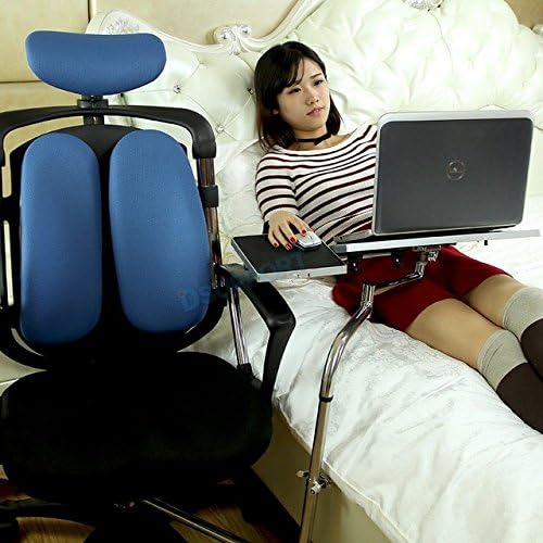 Ergonomic Laptop Keyboard Mouse Chair Stand Mount Holder Installed to Chair - Image 5