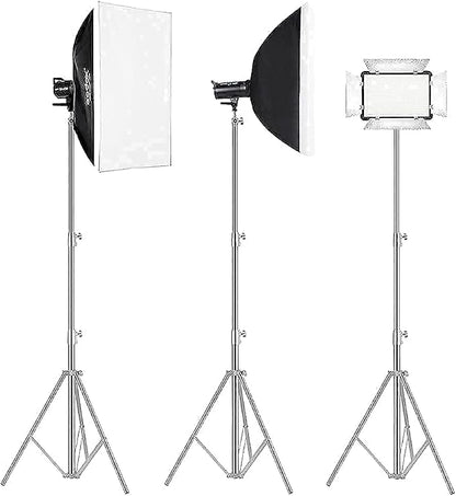 Stainless Steel Photography Video Tripod Stand, Spring Cushioned Heavy Duty - Image 5