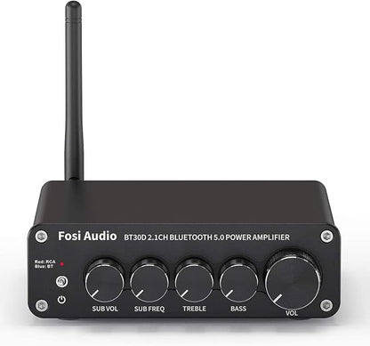 Fosi Audio BT30D Bluetooth 5.0 Stereo Audio Receiver Amplifier 2.1 Channel Mini by FosiAudio