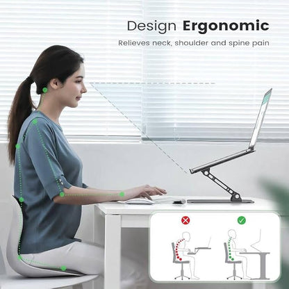 Adjustable Laptop Stand for Desk, Aluminum Portable Laptop Stand, Lightweight - Image 2