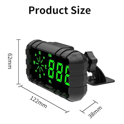 Car Headup Display GPS Digital Speedometer Compass - Image 3