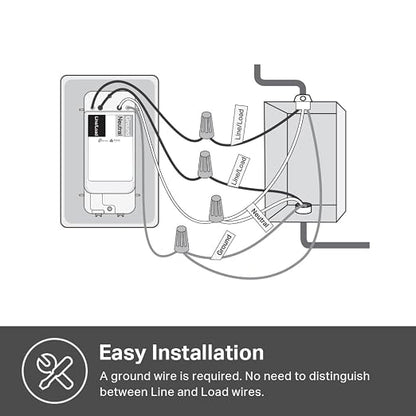 Kasa Matter Smart Light Switch: Voice Control w/Siri, Alexa & Google Assistant - Image 9