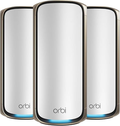 NETGEAR Orbi 970 Series Quad-Band WiFi 7 Mesh Network System, Router + 2 by NETGEAR
