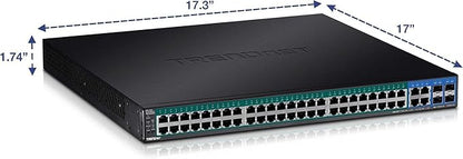 TRENDnet 52-Port Web Smart PoE+ Switch, 48 x Gigabit PoE+ Ports, 4 x Shared - Image 8