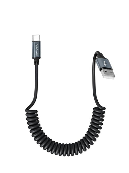 CableCreation Coiled USB C Cable, Coiled USB A to USB C Cable by CableCreation
