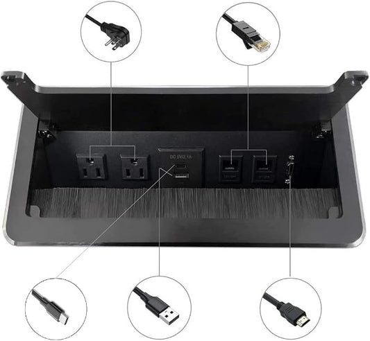 ZESHAN Cable Cubby Conference Table Power Box - Image 2