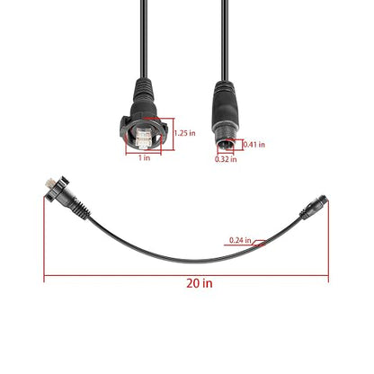 010-12531-01 Marine Network Adapter Cable, Small Female to Large Male Connector - Image 7