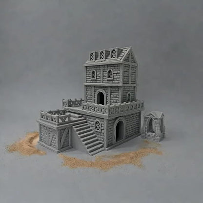 Paintable Tabletop Miniature Building Terrains Compatible - 18mm/28mm Scale - Image 9