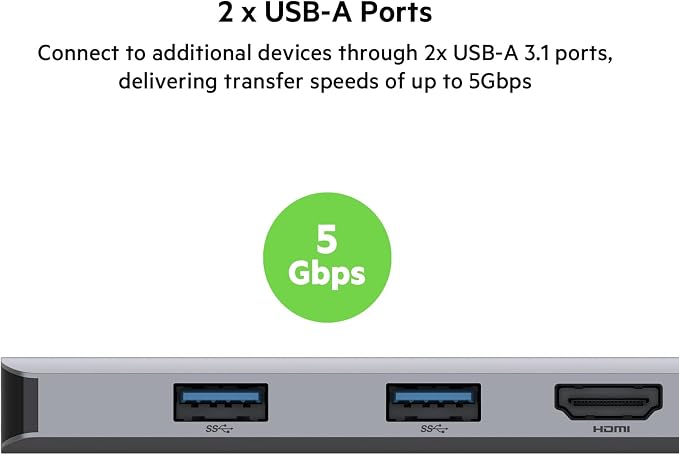Belkin USB-C Hub, 5-in-1 MultiPort USB-C Docking Station - Image 7