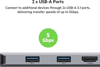 Belkin USB-C Hub, 5-in-1 MultiPort USB-C Docking Station - Image 7