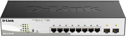 D-Link 10-Port Gigabit Smart Managed PoE+ Switch | 8 PoE+ Ports + 2 SFP Ports | by D-Link