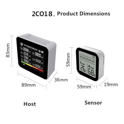 20-in-1 Smart WiFi Air Quality Monitor CO2 TVOC HCHO PM2.5 PM10 & Weather - Image 8