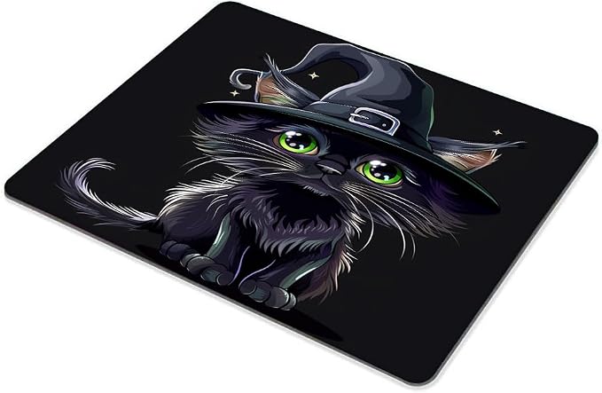 Square Mouse Pad Black Cat - Image 6