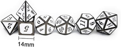 Haxtec 7 Die DND Metal Dice Set D&D 7PCS DND Dice of D20 D12 D10 D8 D6 D4 - Image 5