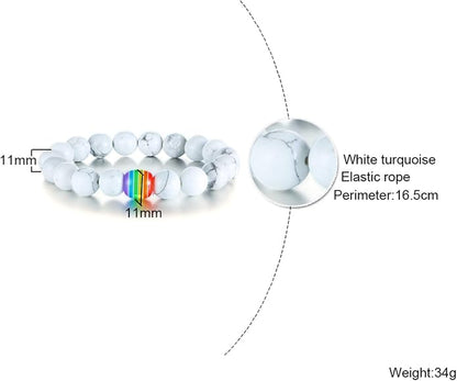 Nanafast Titanium Stainless Steel Rainbow LGBT Pride Bracelet Handmade Braided - Image 6
