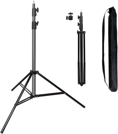 Heavy Duty Light Stand 9.5 Feet/2.8 Meters Adjustable Spring Cushioned Metal by ITOTIN