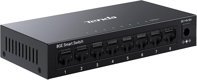 Tenda TEG208E 8 Port Managed Gigabit Switch, Easy Smart Managed, Base-T Ports by Tenda